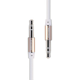 Аудіокабель Remax RM-L100 AUX 3.5 miniJack M-M 1 м Білий