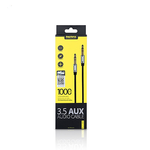 Аудиокабель Remax RM-L100 AUX 3.5 miniJack M-M 1 м Белый