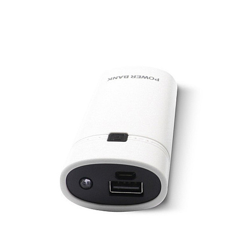 Корпус УМБ для акумуляторів 2x18650 макс 5600 mA USB microUSB з фонариком Білий (2x18650 White) Power