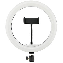 Кольцевая светодиодная LED лампа RIAS MJ30 RGB 30см Разноцветная с держателем USB управление на проводе
