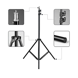 Студійна стійка для кільцевої лампи Weifeng чорна (2м) (1756375791)