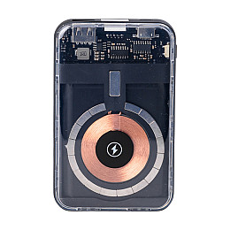 Повербанк Smart X 10000 mAh с беспроводной зарядкой USB-С/USB-A/microUSB/Apple Lightning 3 шнура в комплекте