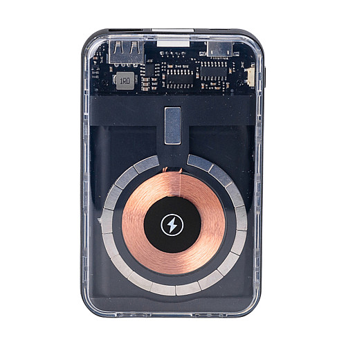 Повербанк Smart X 10000 mAh с беспроводной зарядкой USB-С/USB-A/microUSB/Apple Lightning 3 шнура в комплекте