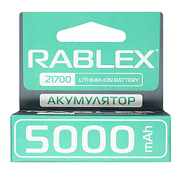 Батарейка аккумуляторная RABLEX 21700 5000 mAh Li-Ion 3.7V