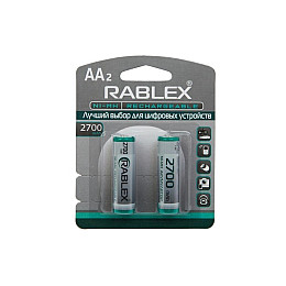 Аккумуляторна батарейка Rablex HR6 AA NI-MH 2700mAh 2 шт