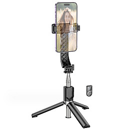 Монопод трипод для селфи Hoco K20 на 98см бездротовий Bluetooth селфі палка з пультом ДУ чорний