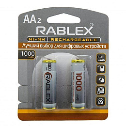 Аккумуляторна батарейка Rablex HR6 AA NI-MH 1000mAh 2 шт