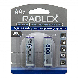 Акумуляторна батарейка Rablex HR6 AA NI-MH 800mAh 2 шт