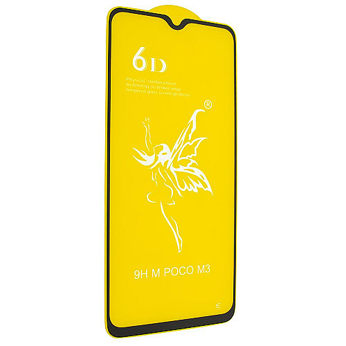 Захисне скло Mirror 6D Glass 9H Poco M3 2021 Чорне