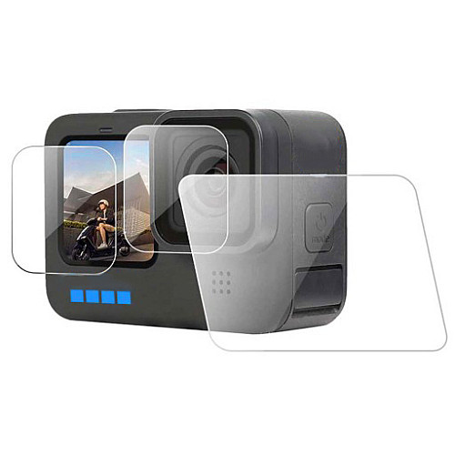Защитное стекло комплект 3 шт для GoPro HERO 12 BeWatch (12203GO12)