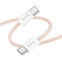 Кабель для зарядки Hoco X104 Source Type-C to Type-C 60W 20V/3A 1 м Розовый