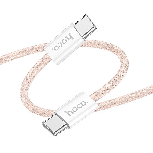 Кабель для зарядки Hoco X104 Source Type-C to Type-C 60W 20V/3A 1 м Розовый