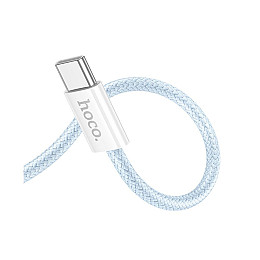 Кабель для зарядки Hoco X104 Source Type-C to Type-C 60W 20V/3A 2 м Голубой
