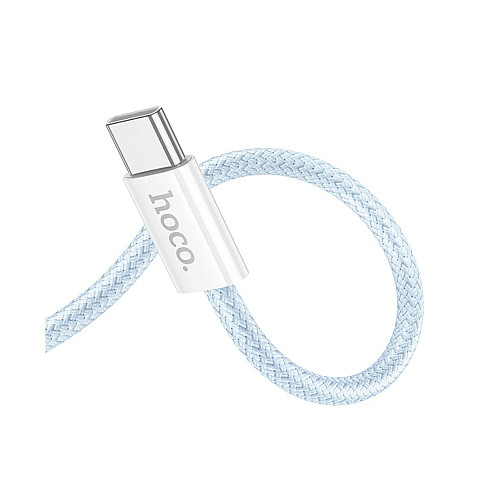 Кабель для зарядки Hoco X104 Source Type-C to Type-C 60W 20V/3A 2 м Голубой