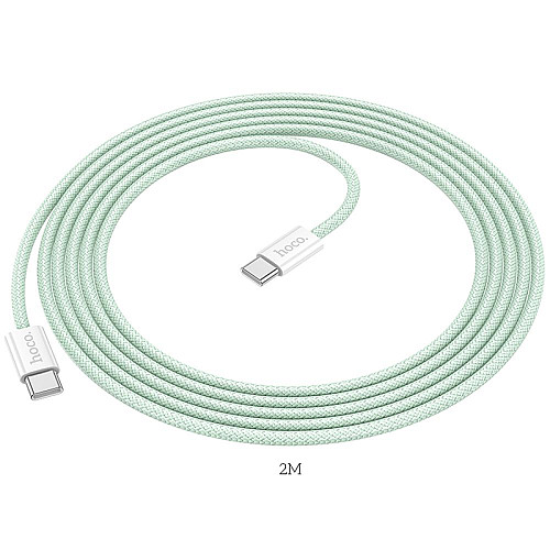 Кабель для зарядки Hoco X104 Source Type-C to Type-C 60W 20V/3A 2 м Зеленый