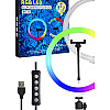 Кольцева лампа RGB Crystal RD-33 33 см Прозорий