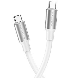 Кабель передачі даних Borofone BX82 Bountiful Type-C to Type-C 1 м 60W 20V / 3A Білий
