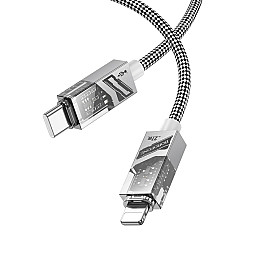 Кабель для зарядки та обміну даними Borofone BU42 Octavia PD27W Type-C to Lightning 1.2 м Сірий