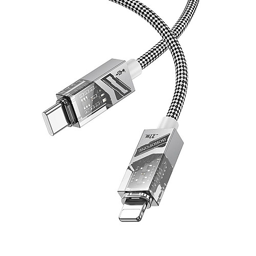 Кабель для зарядки и обмена данными Borofone BU42 Octavia PD27W Type-C to Lightning 1.2 m Серый