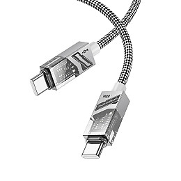 Кабель для зарядки и обмена данными Borofone BU42 Octavia 60W 3A/20V Type-C to Type-C 1.2 m Серый