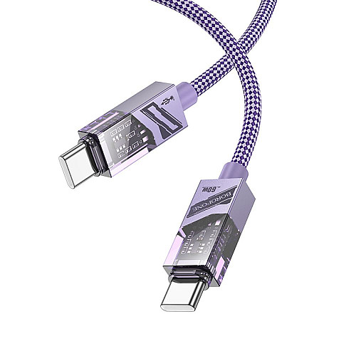 Кабель для зарядки и обмена данными Borofone BU42 Octavia 60W 3A/20V Type-C to Type-C 1.2 m Фиолетовый