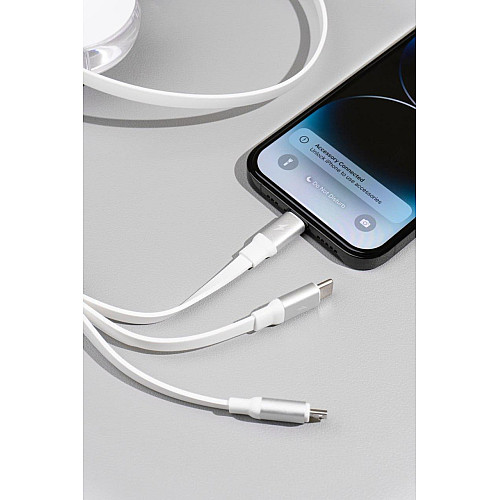 Кабель Proove Triple Sync 3in1 Type-C/Micro USB/Lightning 1.2м white