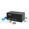 Док-станція Maiwo 2.5"/3.5" SATA HDD/SSD 4xUSB 3.0 Чорний (K308H 6372)