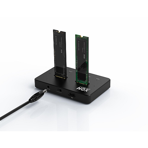 Док-станция клонировщик XON MemoryDock для M.2 NVMe PCIe + NGFF SATA USB 3.1 Type-C Черный (XMD1C13NN2PB 6488)