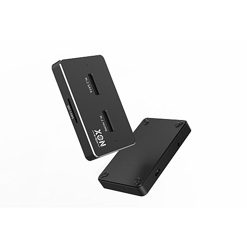Док-станция клонировщик XON MemoryDock для M.2 NVMe PCIe + NGFF SATA USB 3.1 Type-C Черный (XMD1C13NN2PB 6488)