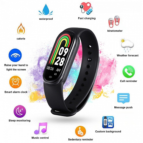 Смарт-годинники Smart Band M8 Чорний (hub_tlp3ek)