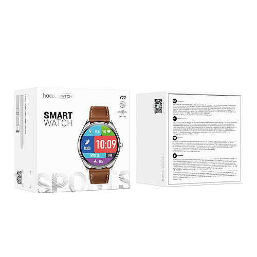 Смарт годинники Hoco Y22 AMOLED Смарт спортивні годинники Bluetooth V5.3/IP67 JL7012A6 Сріблястий