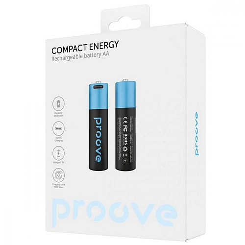 Акумулятор Proove Compact Energy AA 2400mWh Type-C 2 штуки