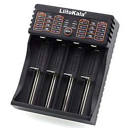 Зарядний пристрій LiitoKala Lii-402 для 4-х акумуляторів Li-Ion/LiFePO4/Ni-Mh Чорний