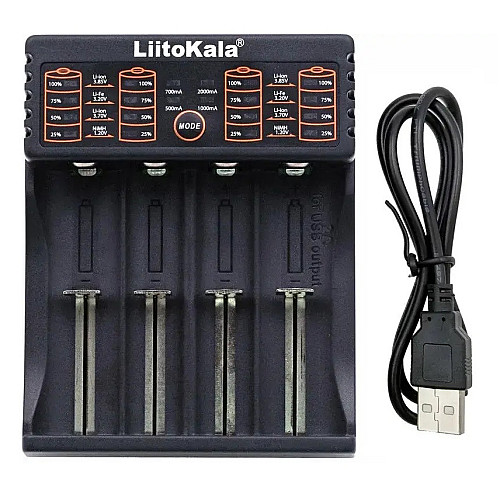 Зарядное устройство LiitoKala Lii-402 для 4х аккумуляторов Li-Ion/LiFePO4/Ni-Mh Black