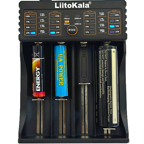 Зарядное устройство LiitoKala Lii-402 для 4х аккумуляторов Li-Ion/LiFePO4/Ni-Mh Black