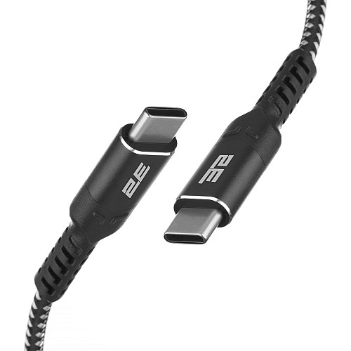 Кабель синхронизации зарядки Type-C 2E USB-C - USB-C PD 3.1 240W 1m Black