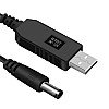Кабель конвертер RIAS NP-FW50 для Wi-Fi роутера с 5V на 12V USB Black