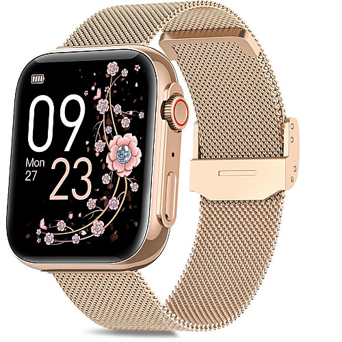 Смарт-годинники жіночі UWatch Sensation Gold 2 ремінці Золотий (3180)