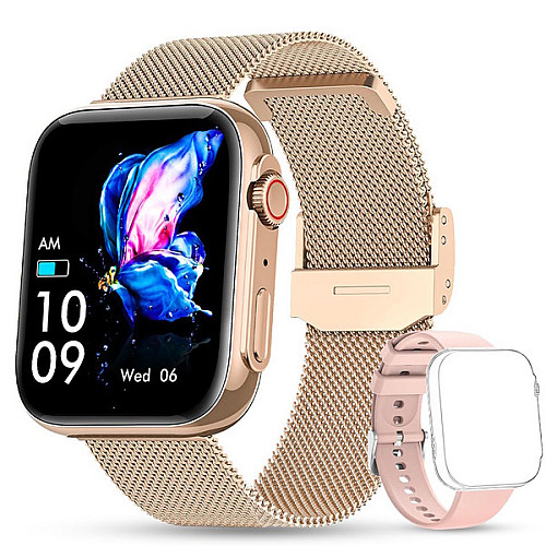 Смарт-годинники жіночі UWatch Sensation Gold 2 ремінці Золотий (3180)