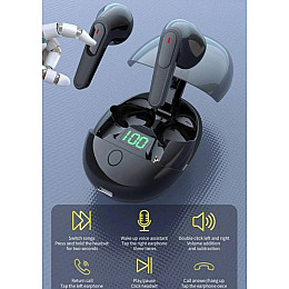 Наушники беспроводные блютуз TWS Pro One с боксом для зарядки Black (16504)