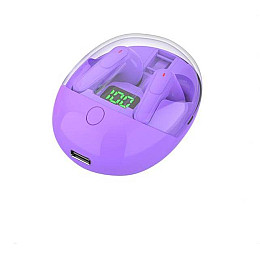 Наушники беспроводные блютуз TWS Pro One с боксом для зарядки Purple (16506)