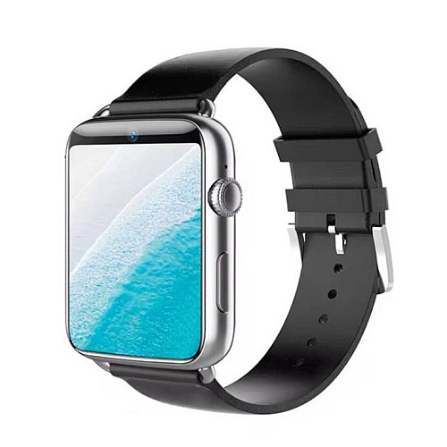 Смарт-годинники з Sim картою 4G Lemfo LEM10 1G+16G силіконовий ремінець Silver Black (16345)