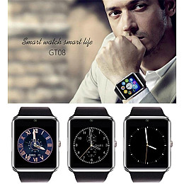 Смарт-годинники Smart Watch GT08 Silver Black (16147)