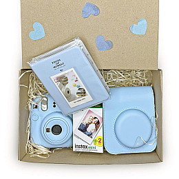 Набір камера Fujifilm Instax Mini 12/Фотопапір 20 шт/Чохол/Фотоальбом 64 фото Голубий (2148686539)