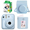 Набор камера Fujifilm Instax Mini 12/Фотобумага 20 шт/Чехол/Фотоальбом 64 фото Голубой (2148686539)