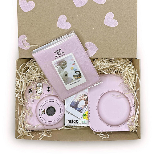 Набор камера Fujifilm Instax Mini 12/Фотобумага 20 шт/Чехол/Фотоальбом 64 фото Розовый (2148686541)