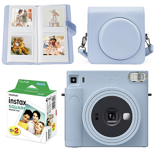 Набір камера Fujifilm Instax Square SQ1/Фотопапір 20 шт/Чохол/Фотоальбом 80 фото Голубий (2148686565)
