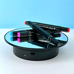 Стол для предметної зйомки дзеркальний Electric Mirror Turntable 20 см Black