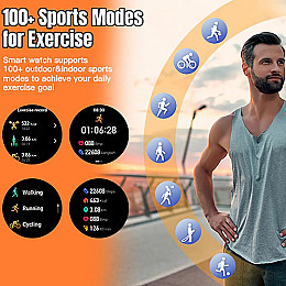 Смарт-годинники Lemfo LF35/Y8 сталевий ремінець Gold (16725-hbr)