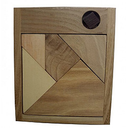 Дерев'яна головоломка Круть Верть Чорний квадрат малий 2х15х13 см (nevg-0034)